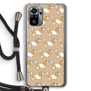 CaseCompany Doggy: Xiaomi Redmi Note 10S Transparant Hoesje met koord