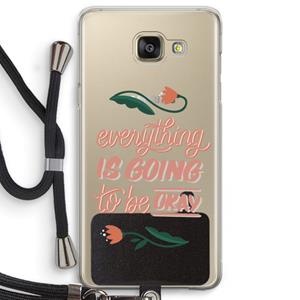 CaseCompany Optimistic flower girl: Samsung Galaxy A5 (2016) Transparant Hoesje met koord