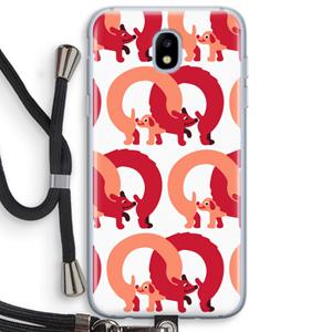 CaseCompany Dogs: Samsung Galaxy J5 (2017) Transparant Hoesje met koord