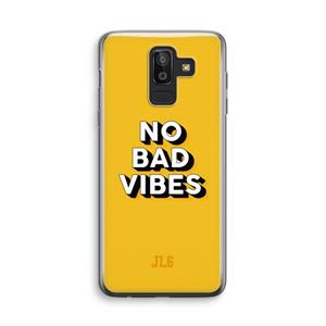 CaseCompany No Bad Vibes: Samsung Galaxy J8 (2018) Transparant Hoesje