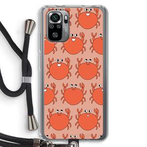 CaseCompany Krab: Xiaomi Redmi Note 10S Transparant Hoesje met koord