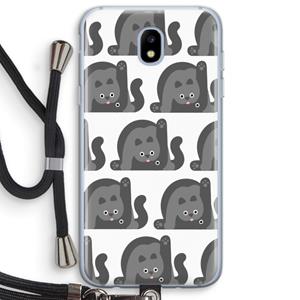 CaseCompany Cats: Samsung Galaxy J5 (2017) Transparant Hoesje met koord