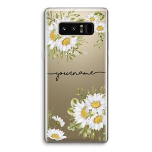CaseCompany Daisies: Samsung Galaxy Note 8 Transparant Hoesje