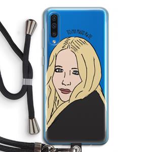 CaseCompany Mary Kate: Samsung Galaxy A50 Transparant Hoesje met koord