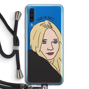 CaseCompany Ashley: Samsung Galaxy A50 Transparant Hoesje met koord