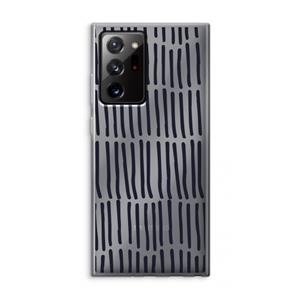 CaseCompany Moroccan stripes: Samsung Galaxy Note 20 Ultra / Note 20 Ultra 5G Transparant Hoesje