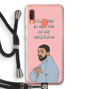 CaseCompany Hotline bling: Samsung Galaxy A20e Transparant Hoesje met koord
