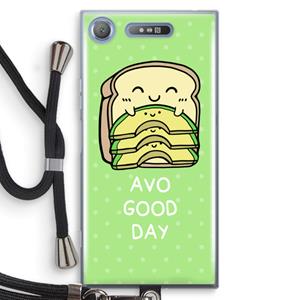 CaseCompany Avo Good Day: Sony Xperia XZ1 Transparant Hoesje met koord