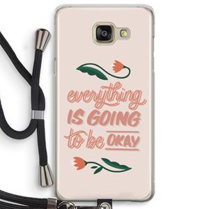 CaseCompany Optimistic flower girl: Samsung Galaxy A5 (2016) Transparant Hoesje met koord