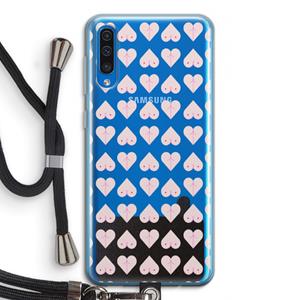 CaseCompany Ass 'n Titties: Samsung Galaxy A50 Transparant Hoesje met koord