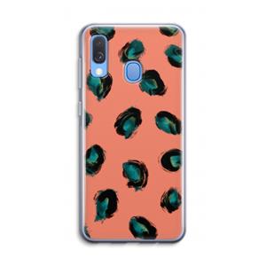 CaseCompany Pink Cheetah: Samsung Galaxy A40 Transparant Hoesje