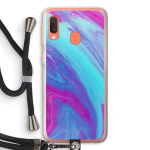 CaseCompany Zweverige regenboog: Samsung Galaxy A20e Transparant Hoesje met koord
