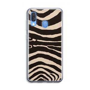CaseCompany Arizona Zebra: Samsung Galaxy A40 Transparant Hoesje
