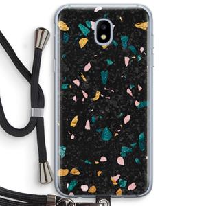 CaseCompany Terrazzo N°10: Samsung Galaxy J5 (2017) Transparant Hoesje met koord