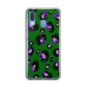 CaseCompany Green Cheetah: Samsung Galaxy A40 Transparant Hoesje