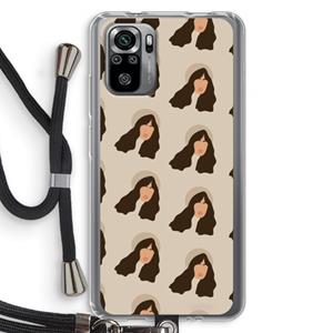 CaseCompany Bonjour mon amour: Xiaomi Redmi Note 10S Transparant Hoesje met koord