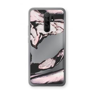 CaseCompany Roze stroom: Xiaomi Redmi 9 Transparant Hoesje