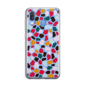 CaseCompany Colored Giraffe: Samsung Galaxy A40 Transparant Hoesje