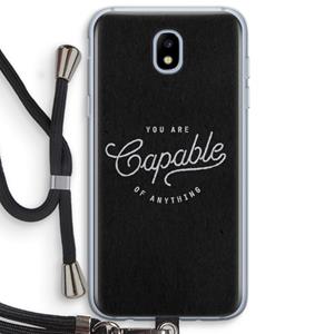 CaseCompany Capable: Samsung Galaxy J5 (2017) Transparant Hoesje met koord