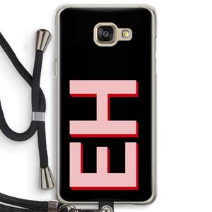 CaseCompany Monogram: Samsung Galaxy A5 (2016) Transparant Hoesje met koord