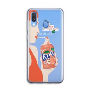 CaseCompany Peach please!: Samsung Galaxy A40 Transparant Hoesje