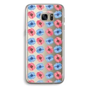 CaseCompany Klaproosjes: Samsung Galaxy S7 Edge Transparant Hoesje