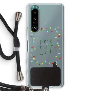 CaseCompany It's Lit: Sony Xperia 5 III Transparant Hoesje met koord