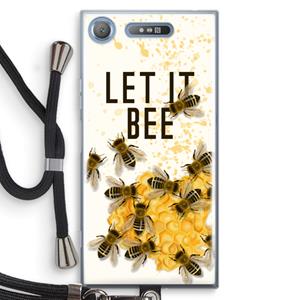 CaseCompany Let it bee: Sony Xperia XZ1 Transparant Hoesje met koord
