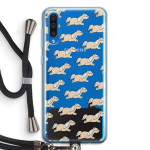 CaseCompany Ponys: Samsung Galaxy A50 Transparant Hoesje met koord