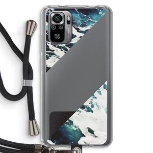 CaseCompany Golven: Xiaomi Redmi Note 10S Transparant Hoesje met koord