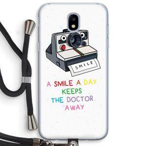 CaseCompany Smile: Samsung Galaxy J5 (2017) Transparant Hoesje met koord