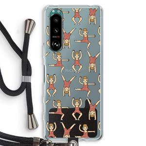 CaseCompany Gymboys: Sony Xperia 5 III Transparant Hoesje met koord