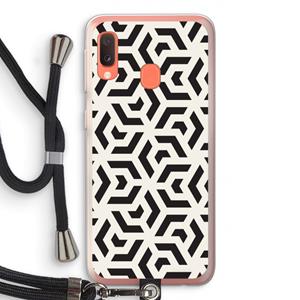 CaseCompany Crazy pattern: Samsung Galaxy A20e Transparant Hoesje met koord