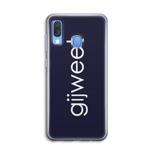 CaseCompany Gijweet: Samsung Galaxy A40 Transparant Hoesje