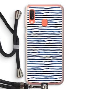 CaseCompany Verrassende lijnen: Samsung Galaxy A20e Transparant Hoesje met koord