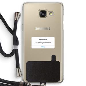 CaseCompany Reminder: Samsung Galaxy A5 (2016) Transparant Hoesje met koord