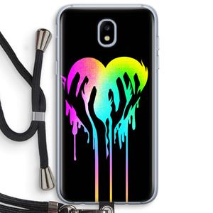 CaseCompany Hold My Heart: Samsung Galaxy J5 (2017) Transparant Hoesje met koord