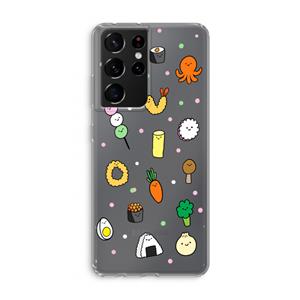 CaseCompany Happy bento friends: Samsung Galaxy S21 Ultra Transparant Hoesje