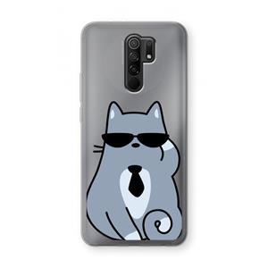 CaseCompany Cool cat: Xiaomi Redmi 9 Transparant Hoesje