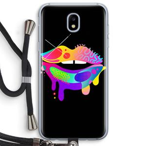 CaseCompany Lip Palette: Samsung Galaxy J5 (2017) Transparant Hoesje met koord