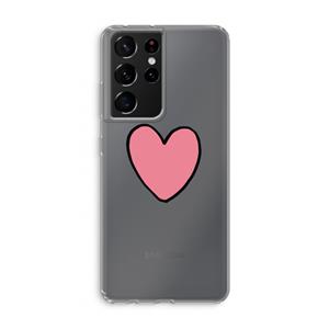 CaseCompany Hartje: Samsung Galaxy S21 Ultra Transparant Hoesje
