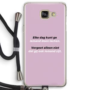 CaseCompany gij zijt ook iemand: Samsung Galaxy A5 (2016) Transparant Hoesje met koord