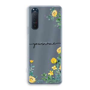 CaseCompany Gele bloemen: Sony Xperia 5 II Transparant Hoesje