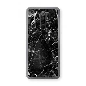 CaseCompany Zwart Marmer 2: Xiaomi Redmi 9 Transparant Hoesje