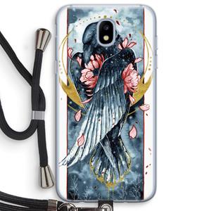 CaseCompany Golden Raven: Samsung Galaxy J5 (2017) Transparant Hoesje met koord