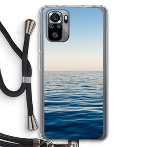 CaseCompany Water horizon: Xiaomi Redmi Note 10S Transparant Hoesje met koord
