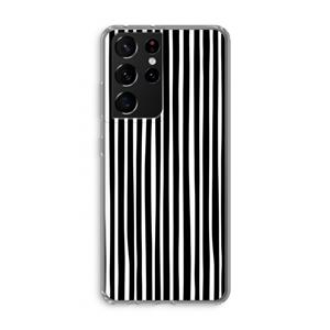 CaseCompany Stripes: Samsung Galaxy S21 Ultra Transparant Hoesje