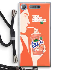CaseCompany Peach please!: Sony Xperia XZ1 Transparant Hoesje met koord