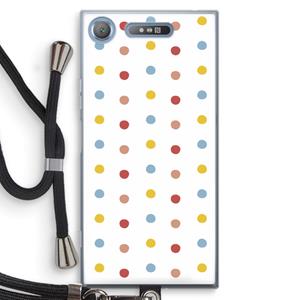 CaseCompany Bollen: Sony Xperia XZ1 Transparant Hoesje met koord