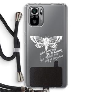 CaseCompany Good or bad: Xiaomi Redmi Note 10S Transparant Hoesje met koord